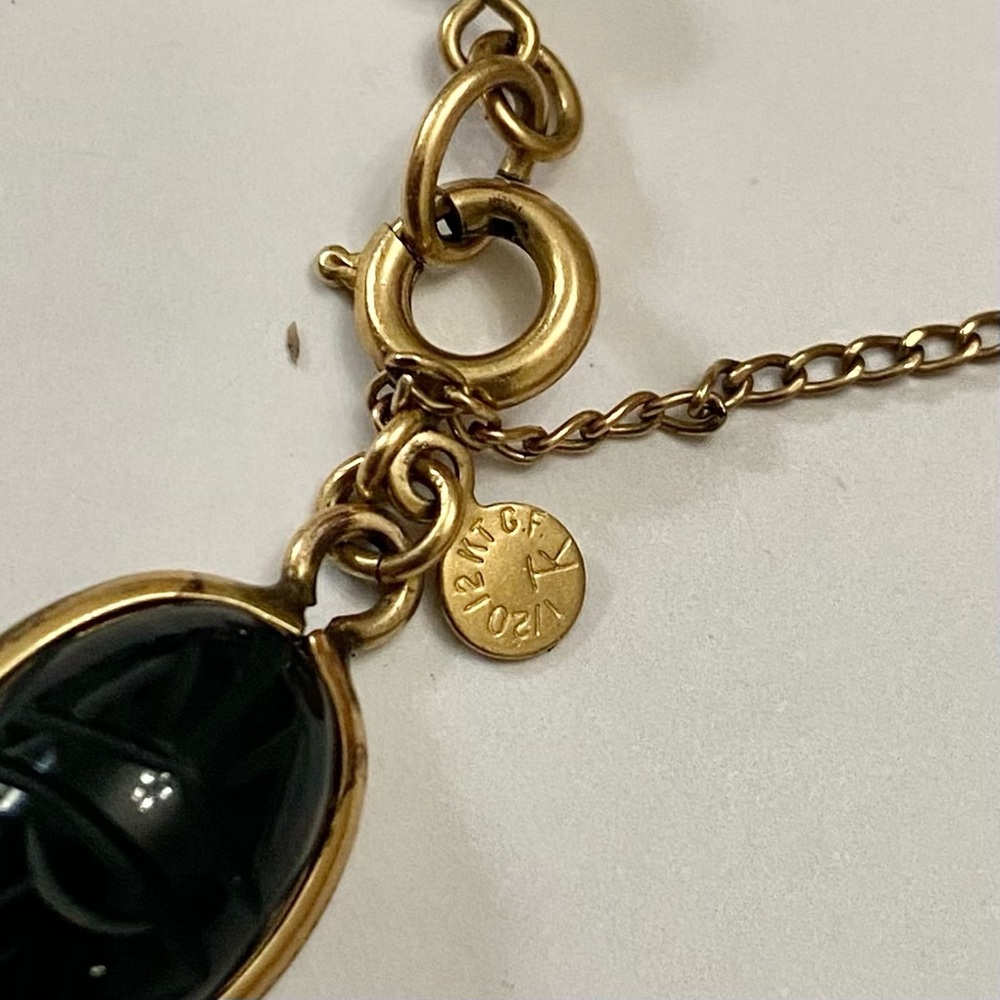 Vintage, Beautiful, Scarab- Gold Filled Bracelet - Picture 9 of 9